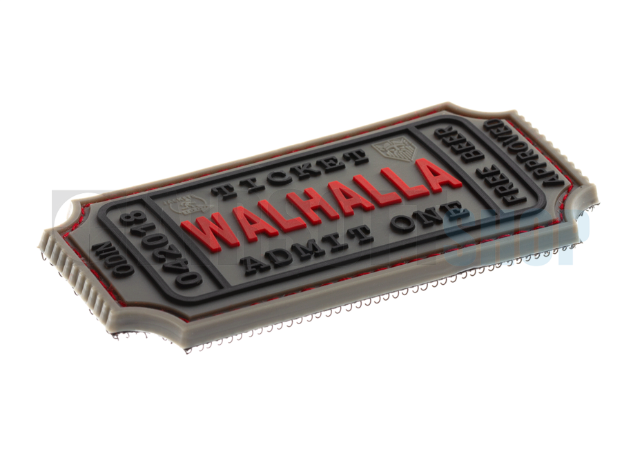 Large Walhalla Ticket PVC Patch (Grey)