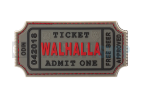 Large Walhalla Ticket PVC Patch (Grey)