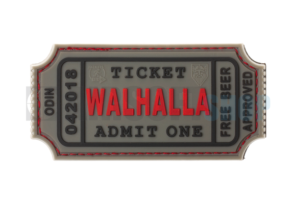 Large Walhalla Ticket PVC Patch (Grey)