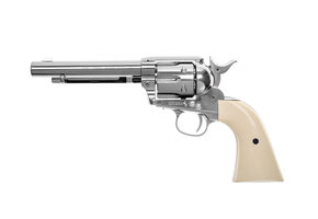 5.5" Colt SAA Revolver 4.5mm BB Airgun (Nickeled)