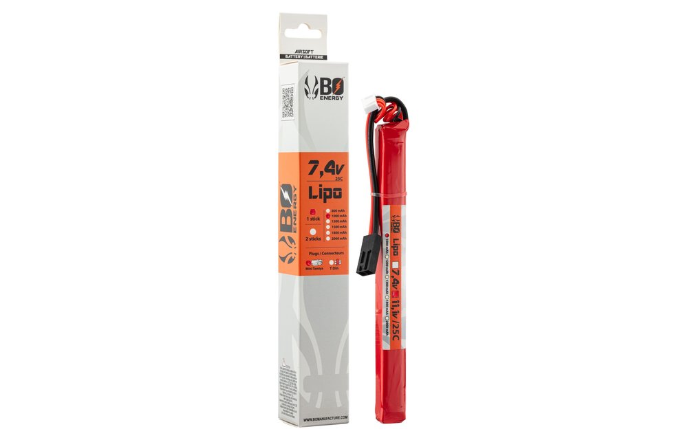 LiPo 7.4V 1000mAh 25C AK Stick Type (Tamiya)