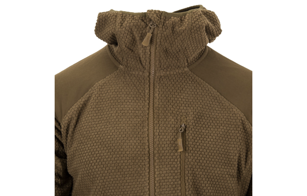 Alpha Hoodie Jacket (Grid Fleece) (Black)