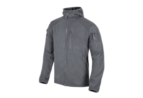 Alpha Hoodie Jacket (Grid Fleece) (Shadow Grey)