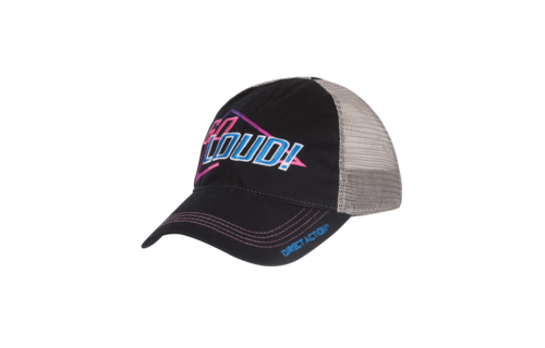 Go Loud 80s Style Feed Cap (Black/Grey)