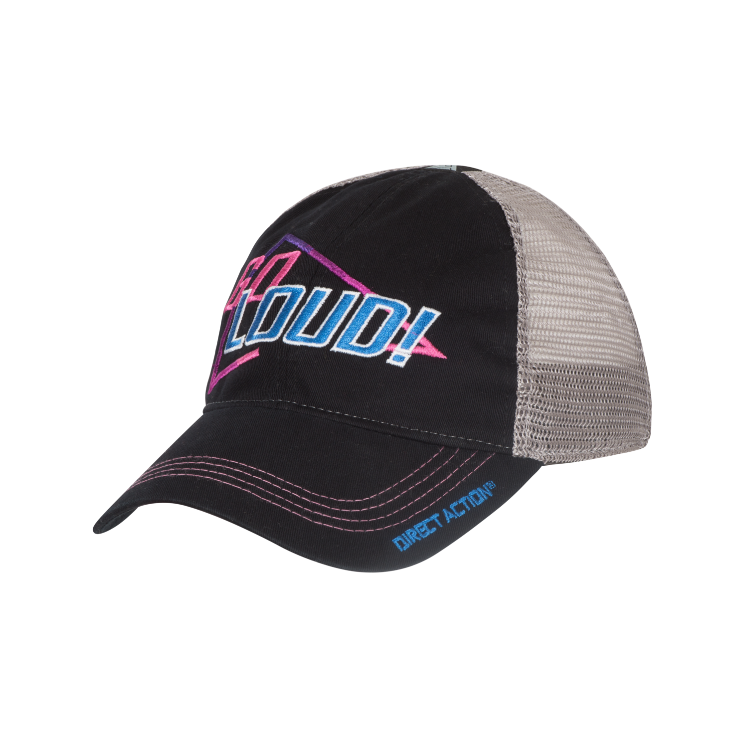 Go Loud 80s Style Feed Cap (Black/Grey)