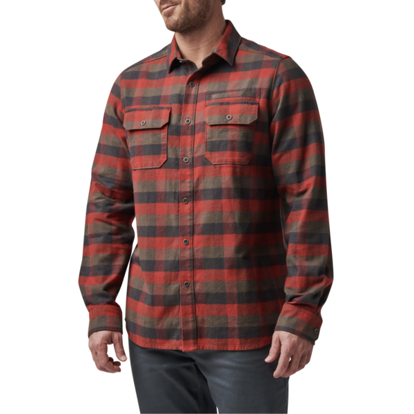 Lester Long Sleeve Shirt (Red Bourbon Plaid)