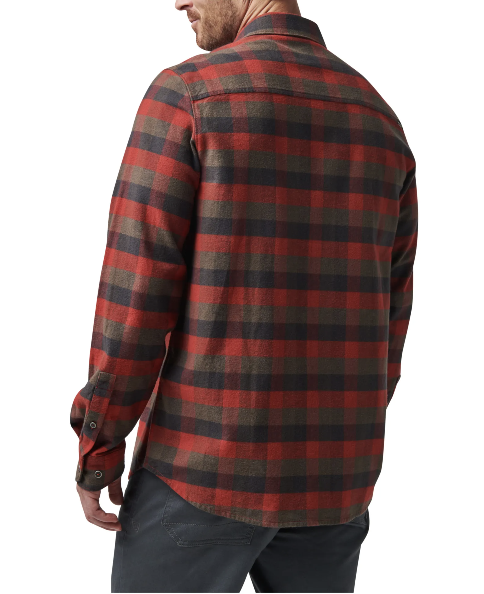 Lester Long Sleeve Shirt (Red Bourbon Plaid)