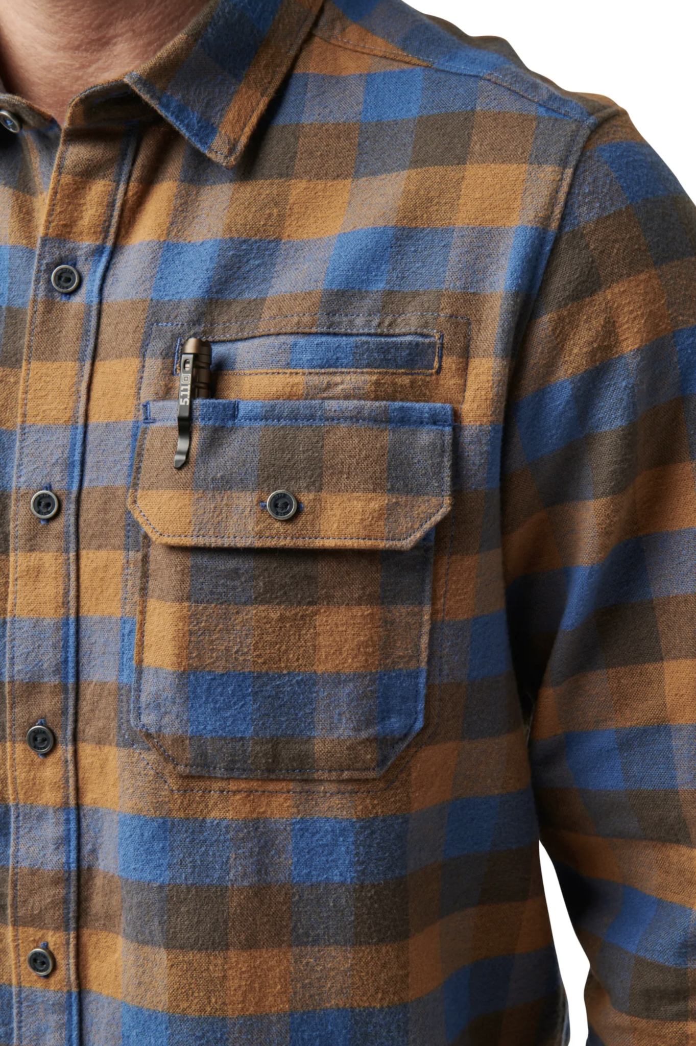 Lester Long Sleeve Shirt (Cobalt Blue Plaid)