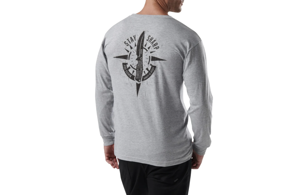 Stay Sharp Long Sleeve T-Shirt (Heather Gray)