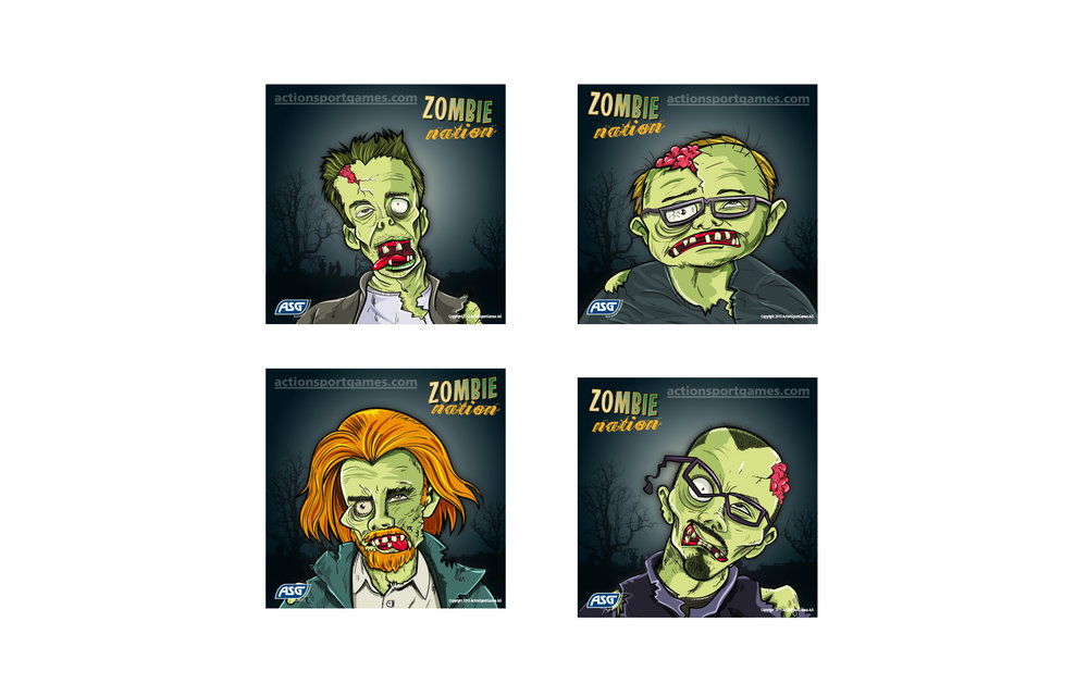 Zombie Shooting Targets 14cm 100pcs