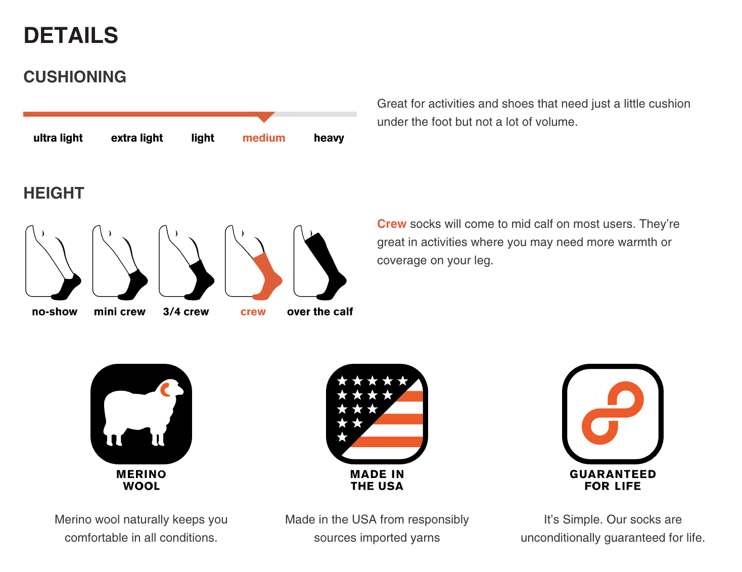 Classic Medium Cushion Crew (Grey)