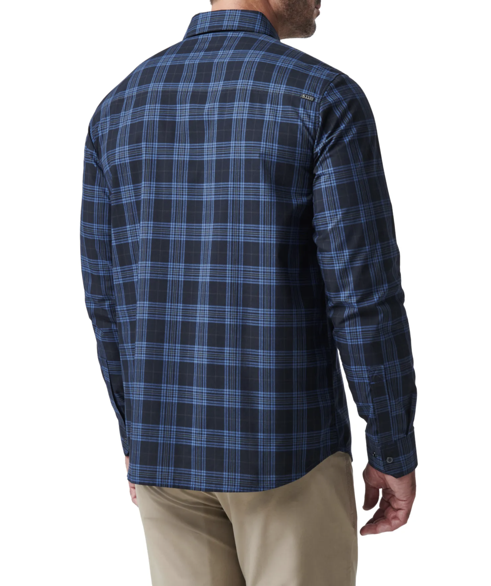 Igor Plaid Long Sleeve Shirt (Cobalt Blue Plaid)