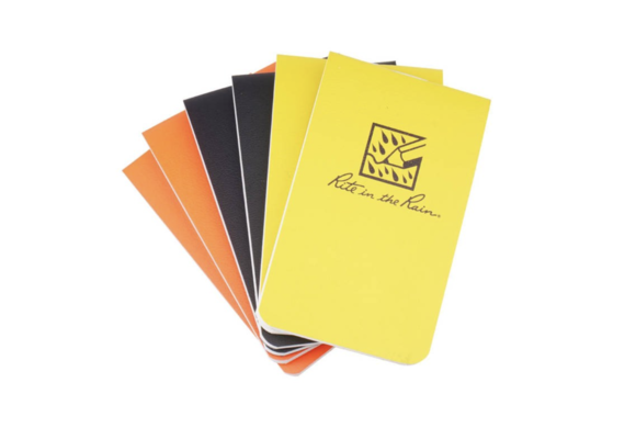 On-The-Go Notebooks  85 x 50mm (6 pcs) (Black / Yellow / Orange)
