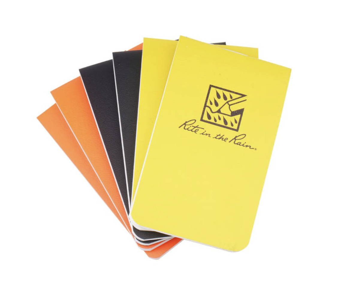 On-The-Go Notebooks 85 x 50mm (6 pcs) (Black / Yellow / Orange)