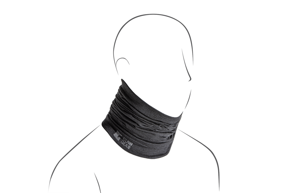 Merino Seamless Neck Gaiter Long (Black)