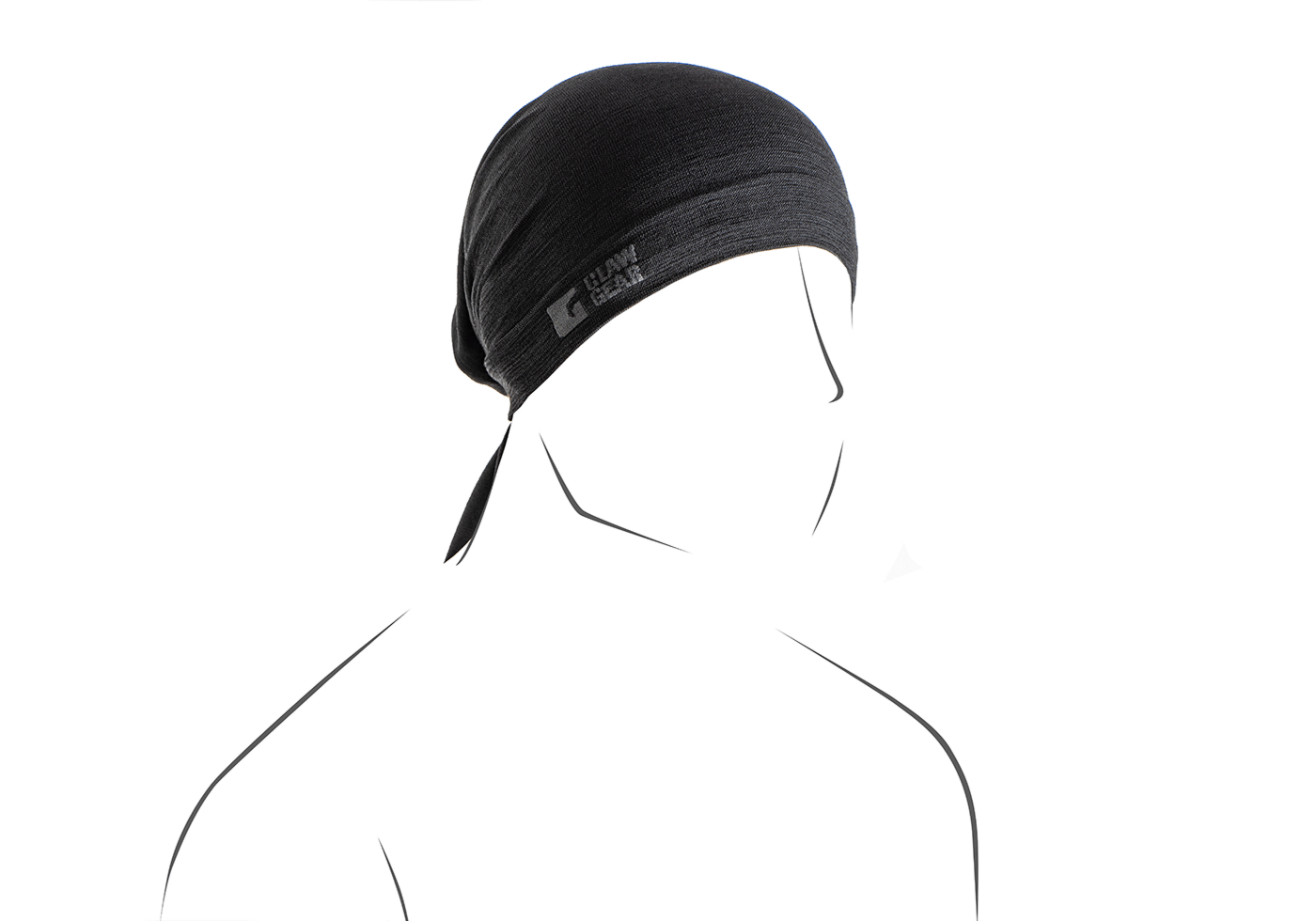 Merino Seamless Neck Gaiter Long (Black)