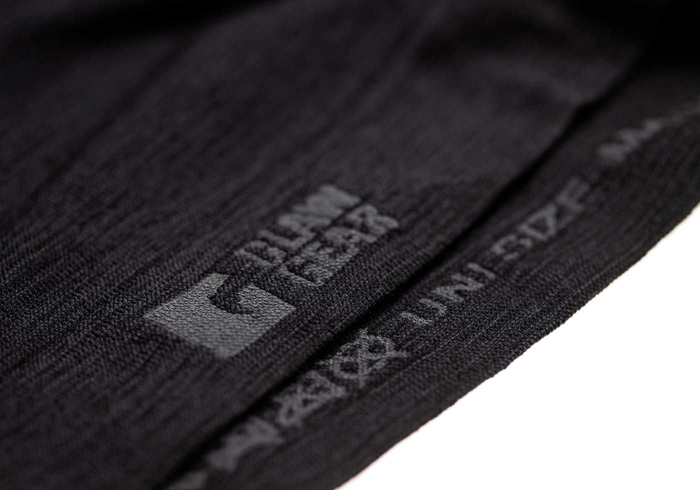 Merino Seamless Neck Gaiter Long (Black)