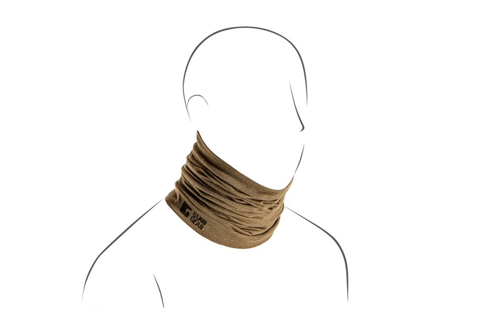 Merino Seamless Neck Gaiter Long (Stonegrey Olive)