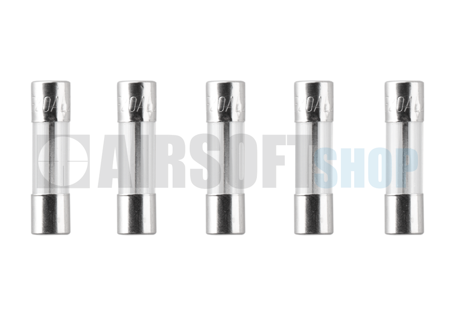 Glass Type Fuse 5x20mm 20A  (5pcs)