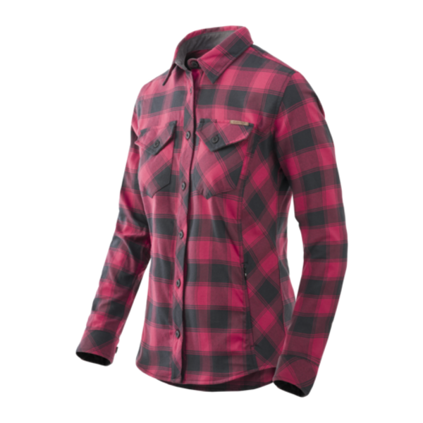 Marigold Women's Shirt (Coral Crimson Checkered)