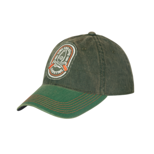 Shooting Time Snapback Cap (Dirty Washed Dark Green / Dirty Washed Kelly Green)