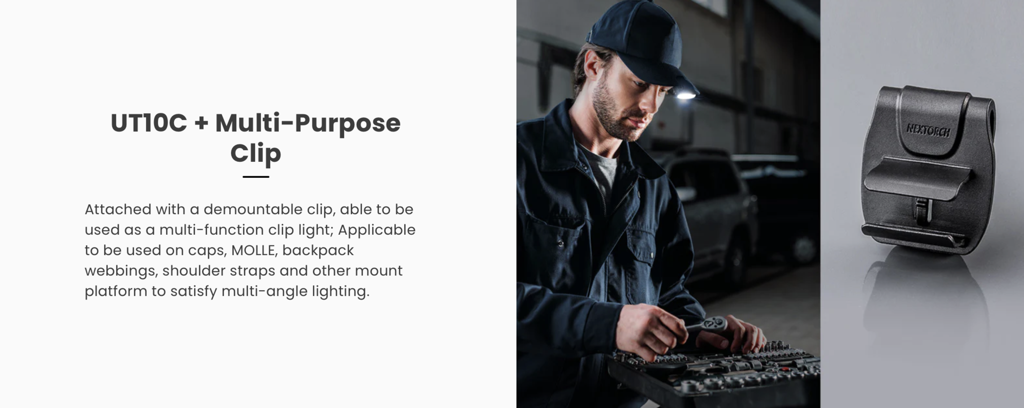 UT10 Rechargeable Multi Purpose Clip Light Kit (170 Lumens)