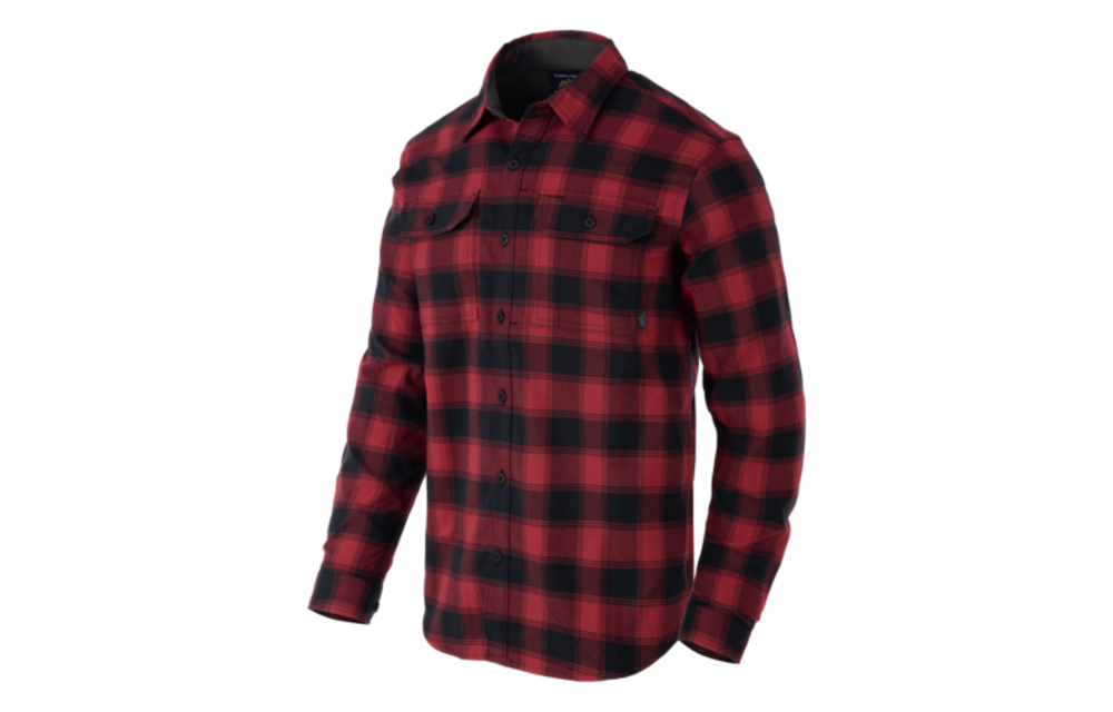 GreyMan Shirt (Coral Crimson Checkered)