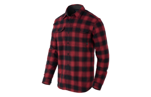 GreyMan Shirt (Coral Crimson Checkered)