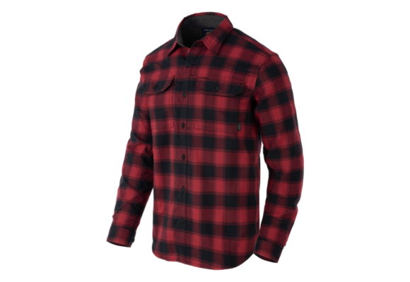 GreyMan Shirt (Coral Crimson Checkered)