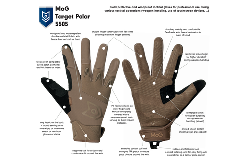 Target 5505B Polar Winter Gloves (Coyote)