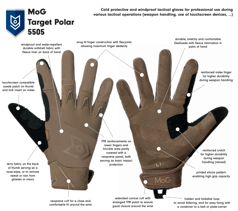 Target 5505B Polar Winter Gloves (Coyote)