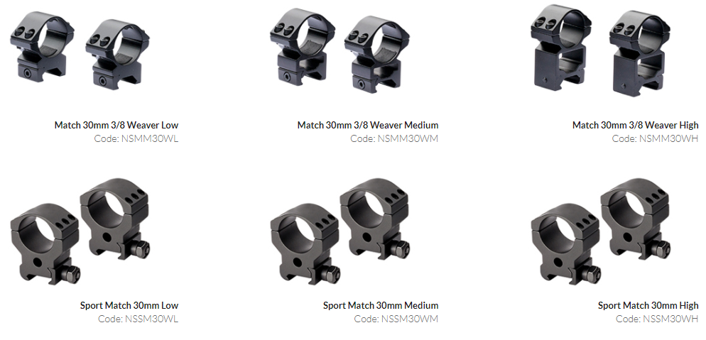 Mountmaster AO Match Scope Rings 30mm Dovetail (Medium)