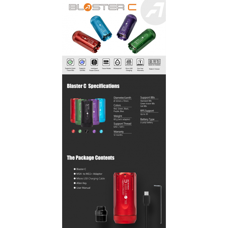 Blaster C Tracer Unit (Blast Imitation) (Black)