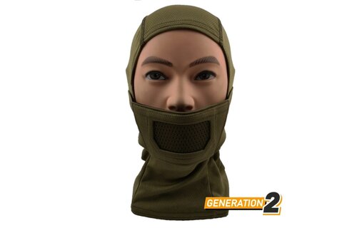 Fullface Warrior Mask Balaclava (Olive Green)