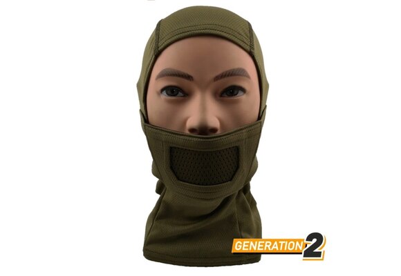 Fullface Warrior Mask Balaclava (Olive Green)
