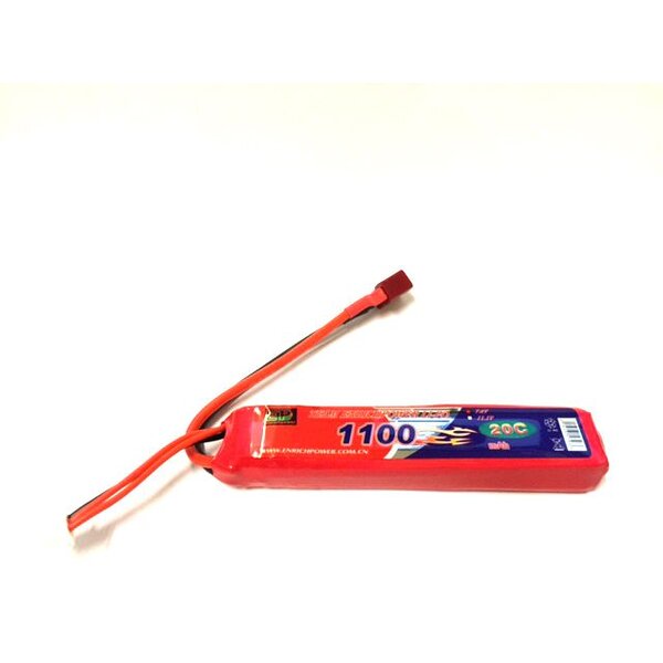 LiPo 7.4V 1100mAh 20C Stick Type (Deans)