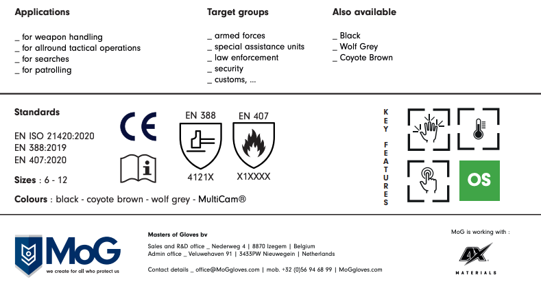 Target 8110M Impact High Abrasion Gloves (Multicam)
