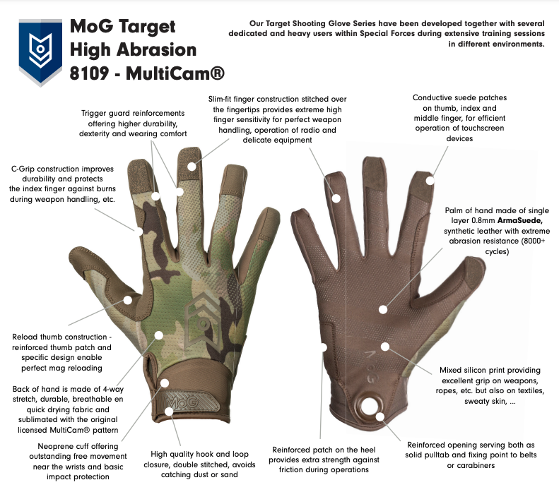 Target 8109M High Abrasion Gloves (Multicam)