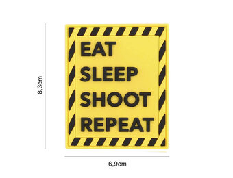 Eat Sleep Shoot Repeat PVC Patch