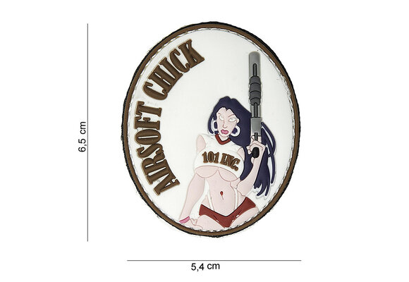 Airsoft Chick PVC Patch