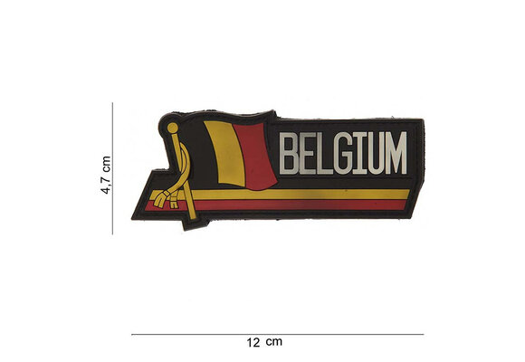 Belgium Waving Flag PVC Patch