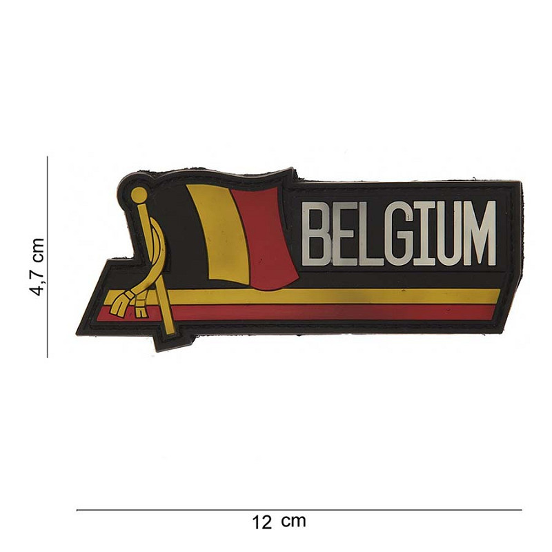 Belgium Waving Flag PVC Patch