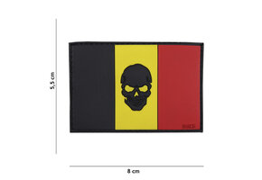 Skull Flag Belgium PVC Patch