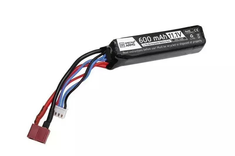LiPo 11.1V 600mAh 20/40C PDW Stick Type (Deans)