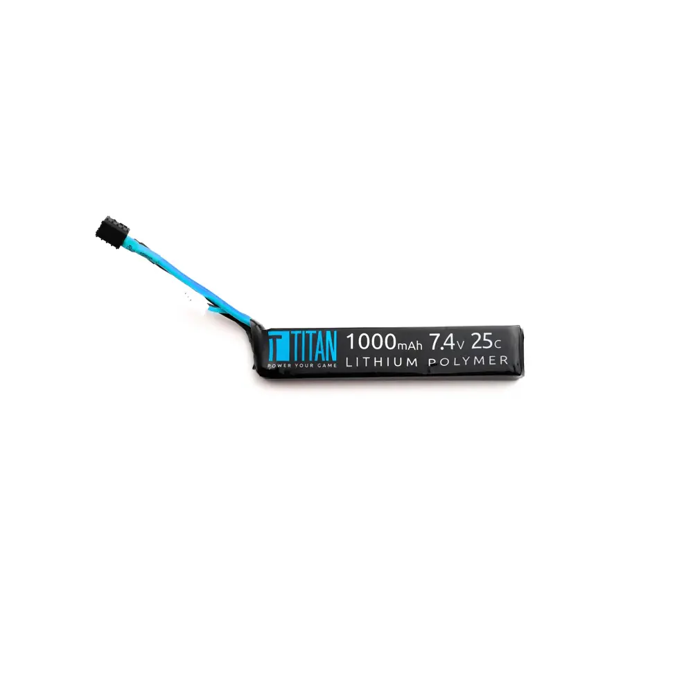 7.4V 1000mAh 25C LiPo Battery (Stick - Deans)