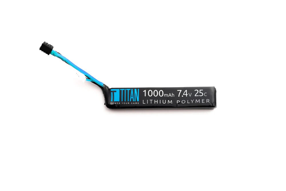 7.4V 1000mAh 25C LiPo Battery (Stick - Deans)