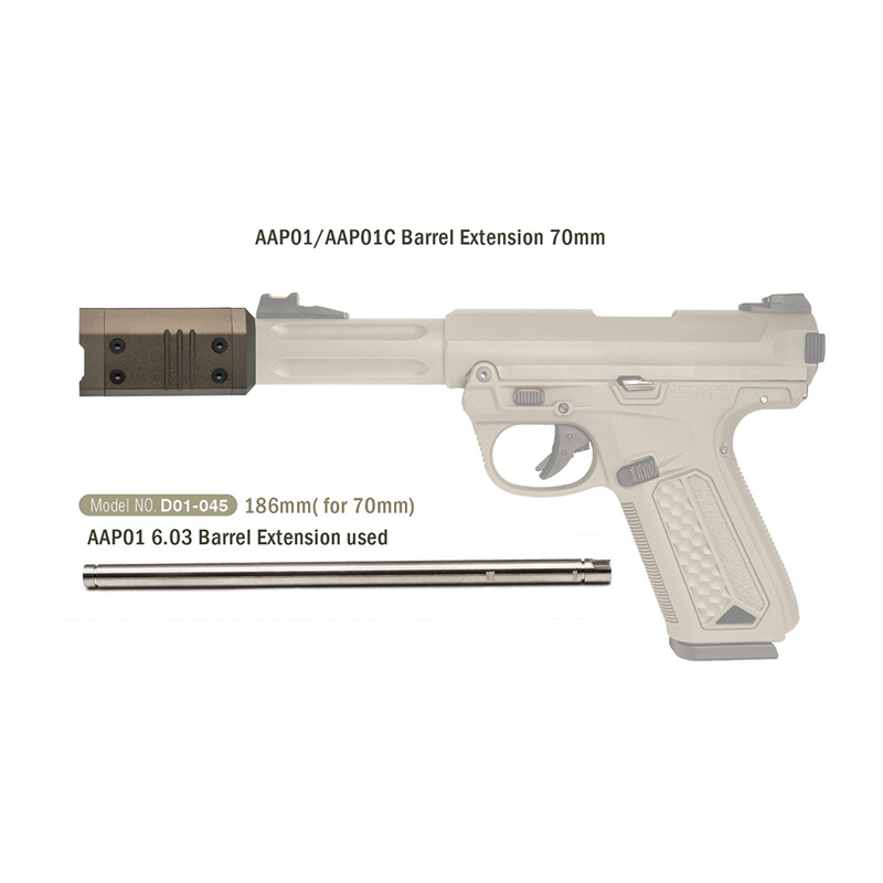 Barrel Extension AAP-01/C 70mm (Black)