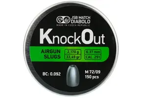 Airgun Slugs Knock Out 6.35mm 6.37mm .251 (33.49 grain)