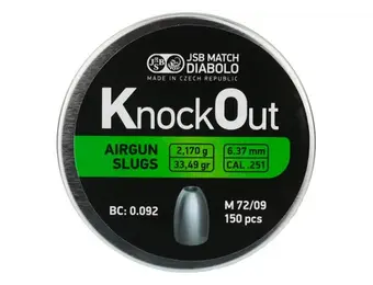 Airgun Slugs Knock Out 6.35mm 6.37mm .251 (33.49 grain)