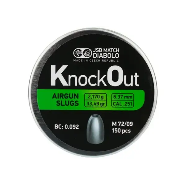 Airgun Slugs Knock Out 6.35mm 6.37mm .251 (33.49 grain)